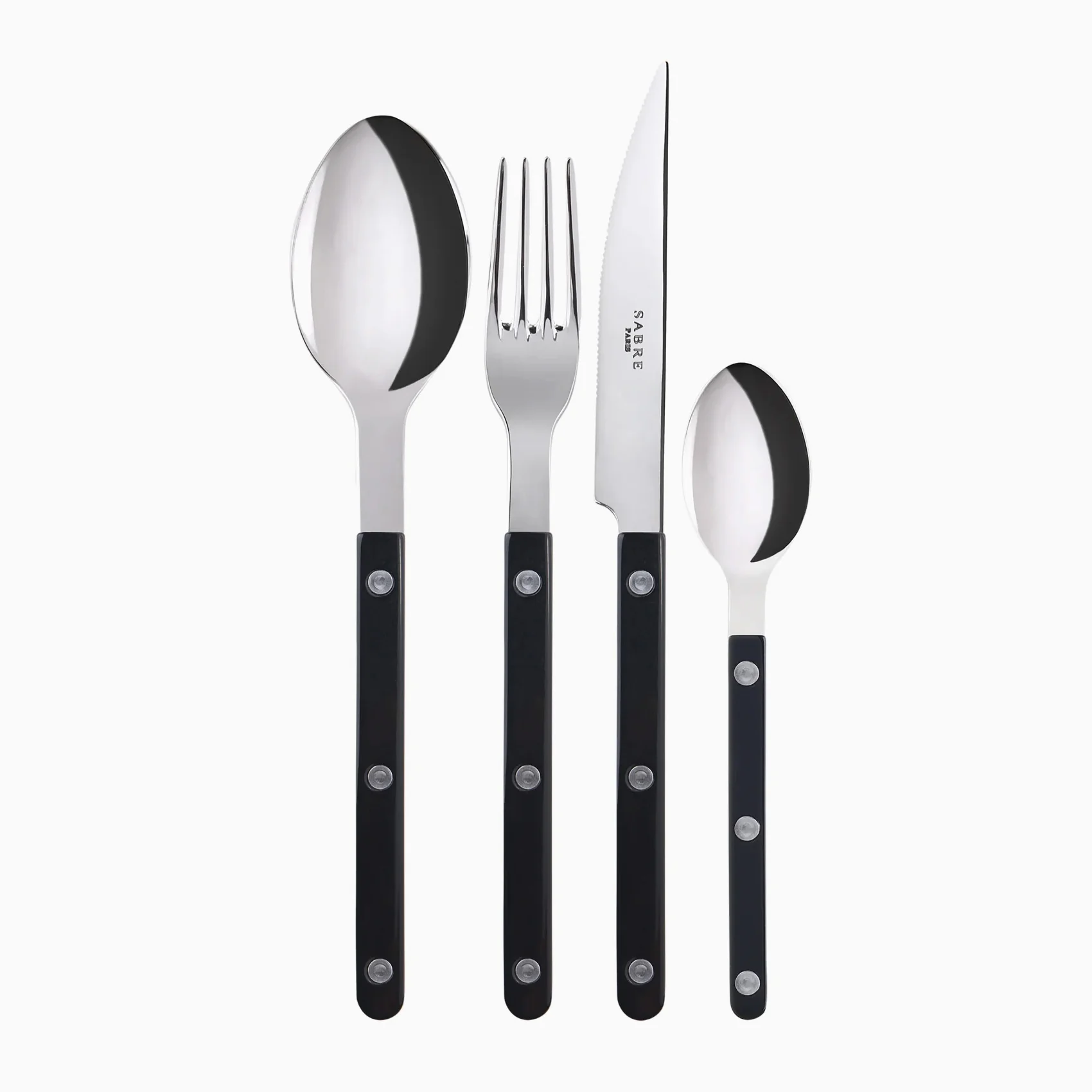 Sabre 4 piece Cutlery Set Bistrot Shiny - Black